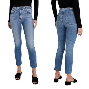 AG ADRIANO GOLDSCHMIED The Isabelle High Rise Straight Crop Jeans PW15747